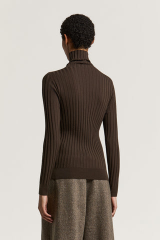Pure virgin wool mock-neck sweater