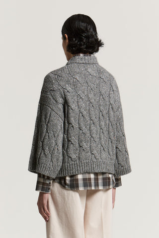 Pullover aus Alpaka, Wolle und Seide
