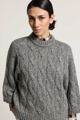 Pullover aus Alpaka, Wolle und Seide