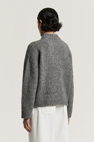 Pull en maille d’alpaga, laine et soie