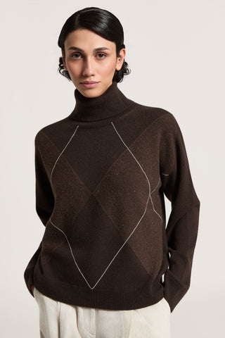 Pullover aus Wolle, Seide, Viskose, Kaschmir und Lamé