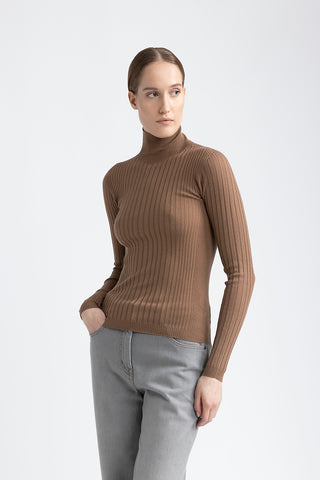 Pure new wool high neck sweater  