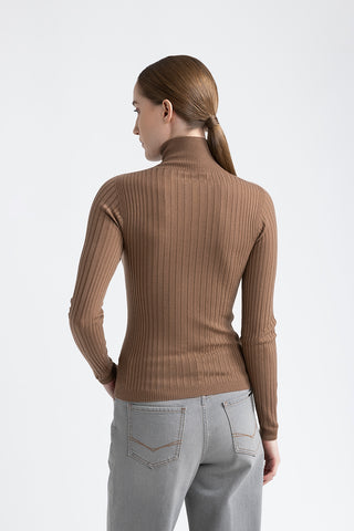 Pure new wool high neck sweater  