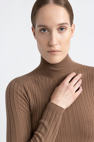 Pure new wool high neck sweater  