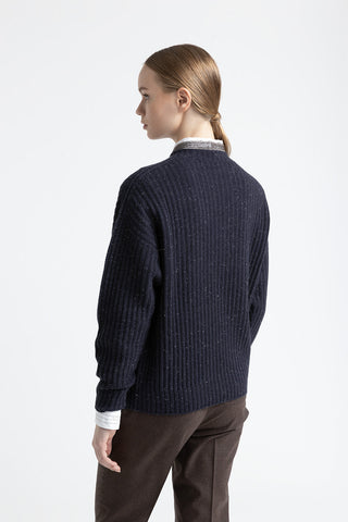 Wool, silk, cashmere and lurex sweater  