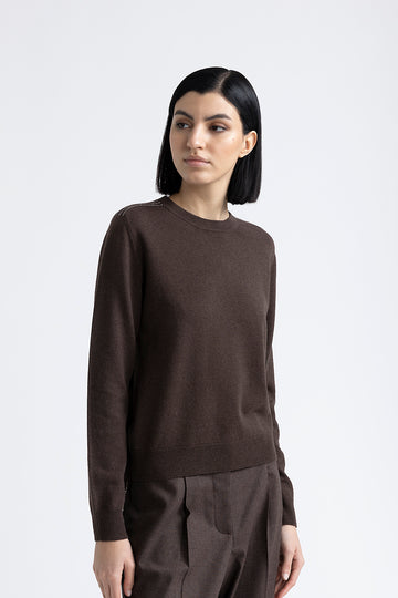 Wool, silk and cashmere sweater  