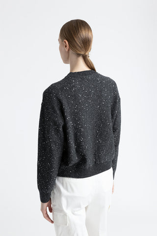 Wool, cashmere lurex and sequins sweater  