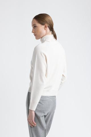 Wool, silk and cashmere turtleneck sweater  