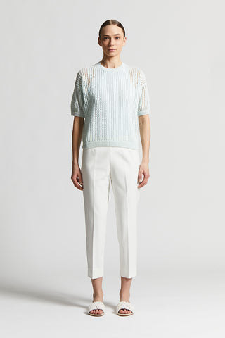 Cotton cordonnet sweater with sequins