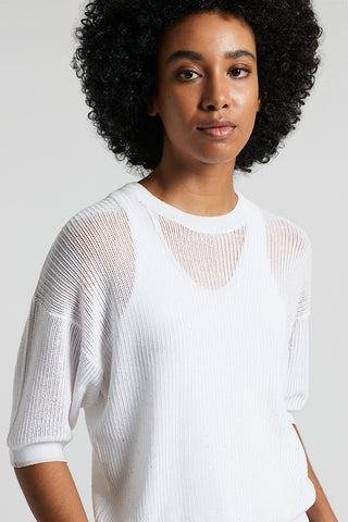 Light cotton sweater with sequins