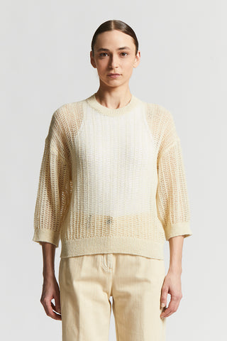 Lightweight Lurex alpaca tricot sweater