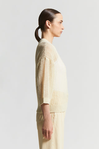 Lightweight Lurex alpaca tricot sweater