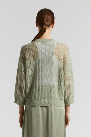 Lightweight Lurex alpaca tricot sweater