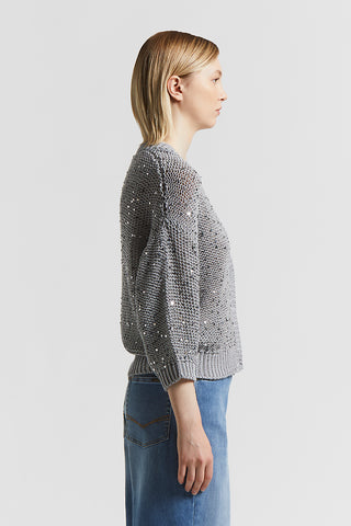 Cotton cardigan with sequins