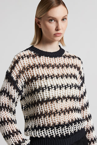 Cotton sweater with sequins