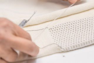 Polo-neck wool, silk and cashmere jumper