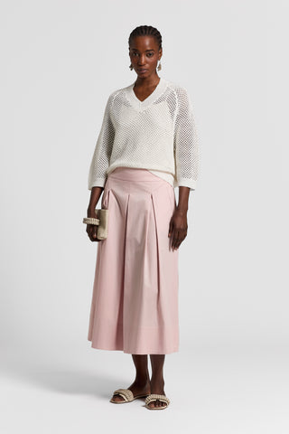 Sequinned cotton/linen-yarn sweater