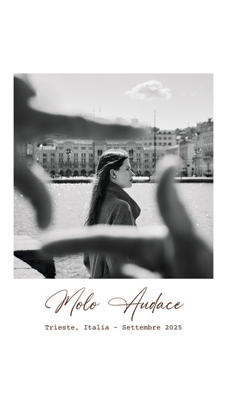 black and white image of Molo Audace september 2025
