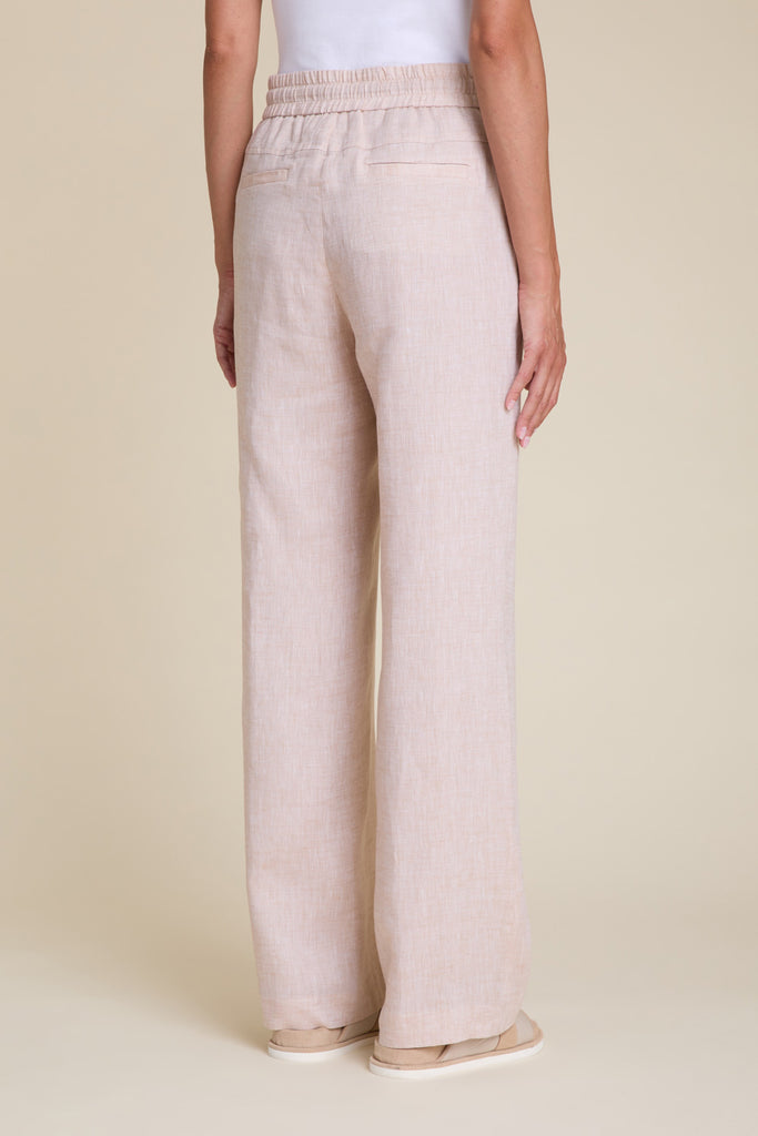 Trousers in lightweight pure linen canvas  