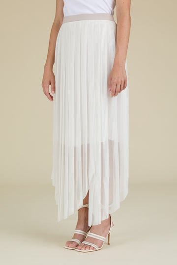 Pleated chiffon long skirt  