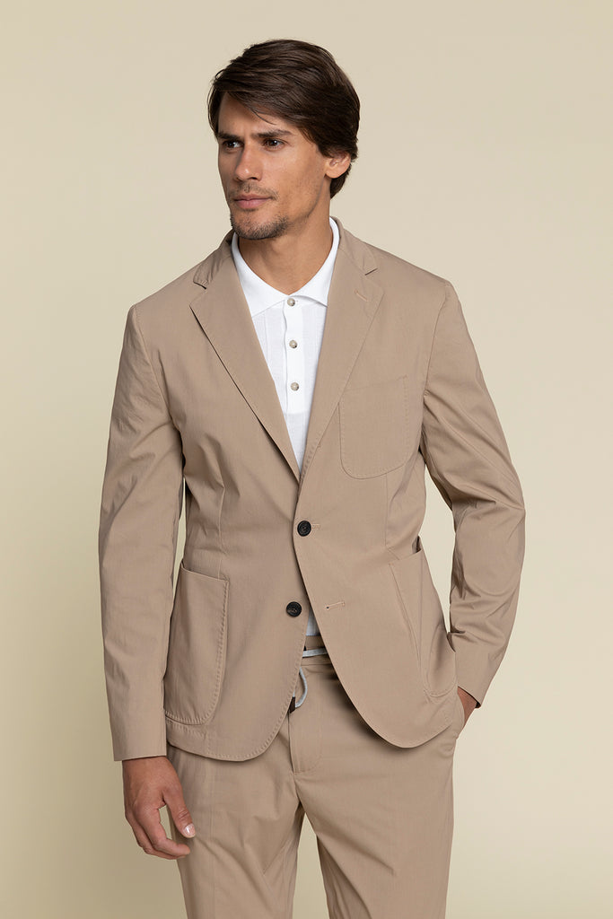 THREE BUTTON TECHNICAL COTTON JACKET  