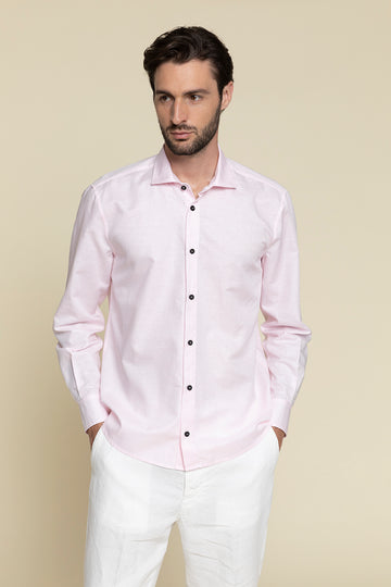CASUAL SHIRT IN WASHED COTTON AND LINEN  