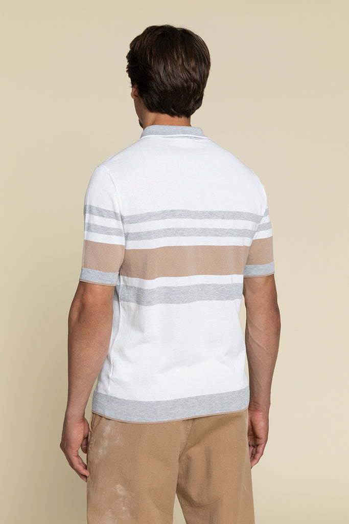 T-shirt in cotton crepe yarn knit  