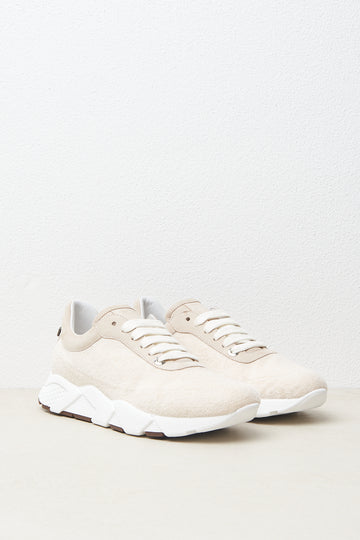 Soft Spongy sneakers with nabuk inserts and Punto Luce diamond cut chain tongue with glitter  
