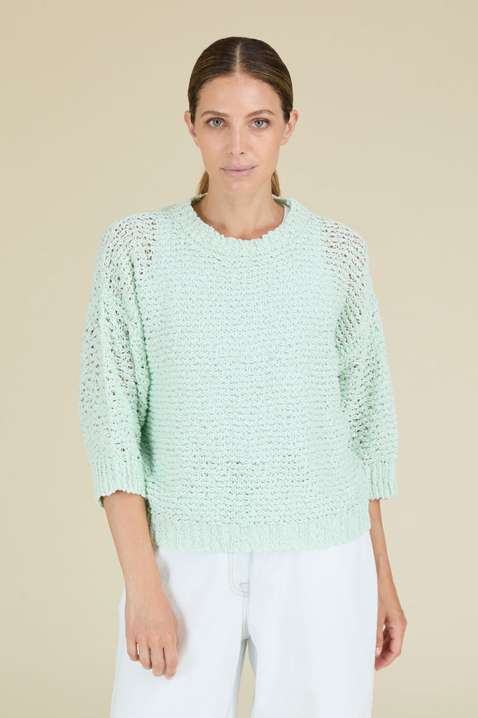 Airy mesh sweater in pure Cloudy Cotton  
